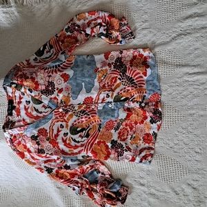RD & Koko Floral Oriental Long Sleeve Blouse